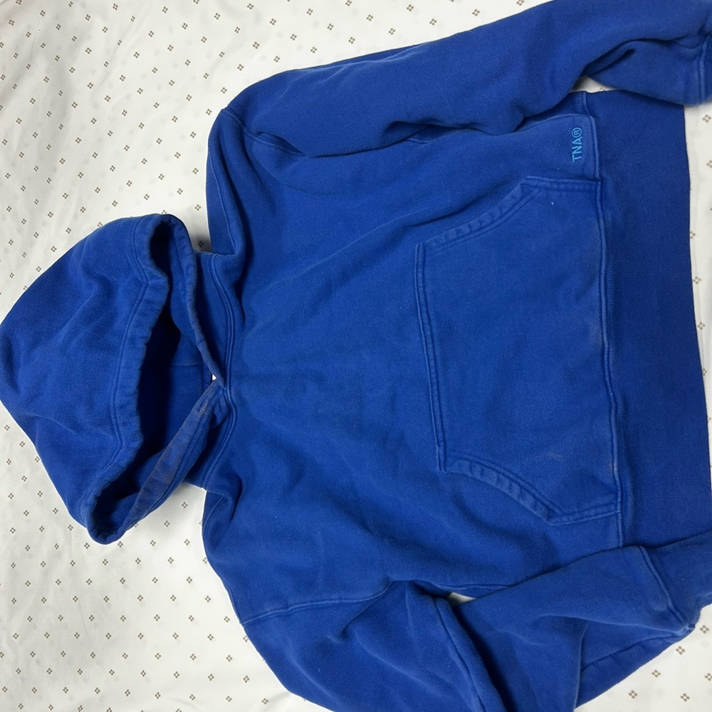 TNA Cozy Fleece Hoodie in Vibrant Blue
